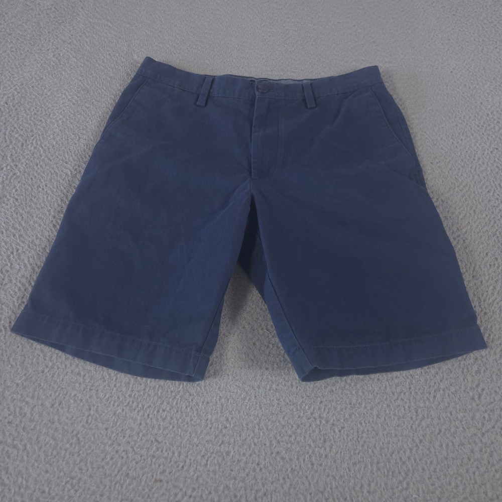 Banana Republic Shorts Mens 31 Navy Blue Aiden Slim-Fit Cotton Chino Indigo